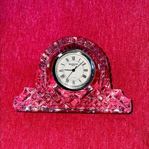 Waterford Crystal Mantel Clock - Elegant Pink Design